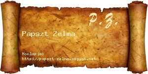 Papszt Zelma névjegykártya